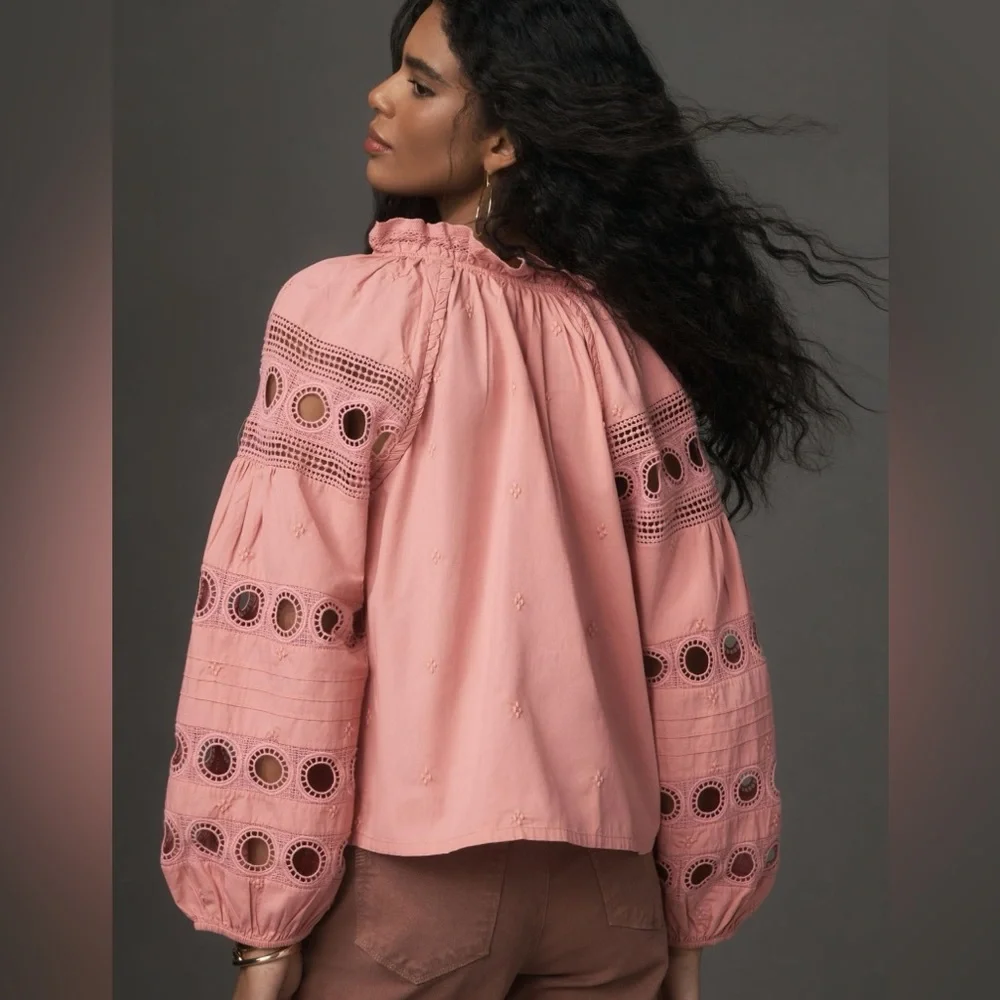 Forever That Girl Long-Sleeve V-Neck Peasant Blouse - Picture 5 of 11